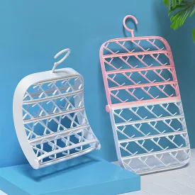 6086 Folding Sock Laundry Storage Hanger Multifunctional Underwear Drying Rack for Home Bedroom Dormitory Closet Organization Artifact folding sock hanger