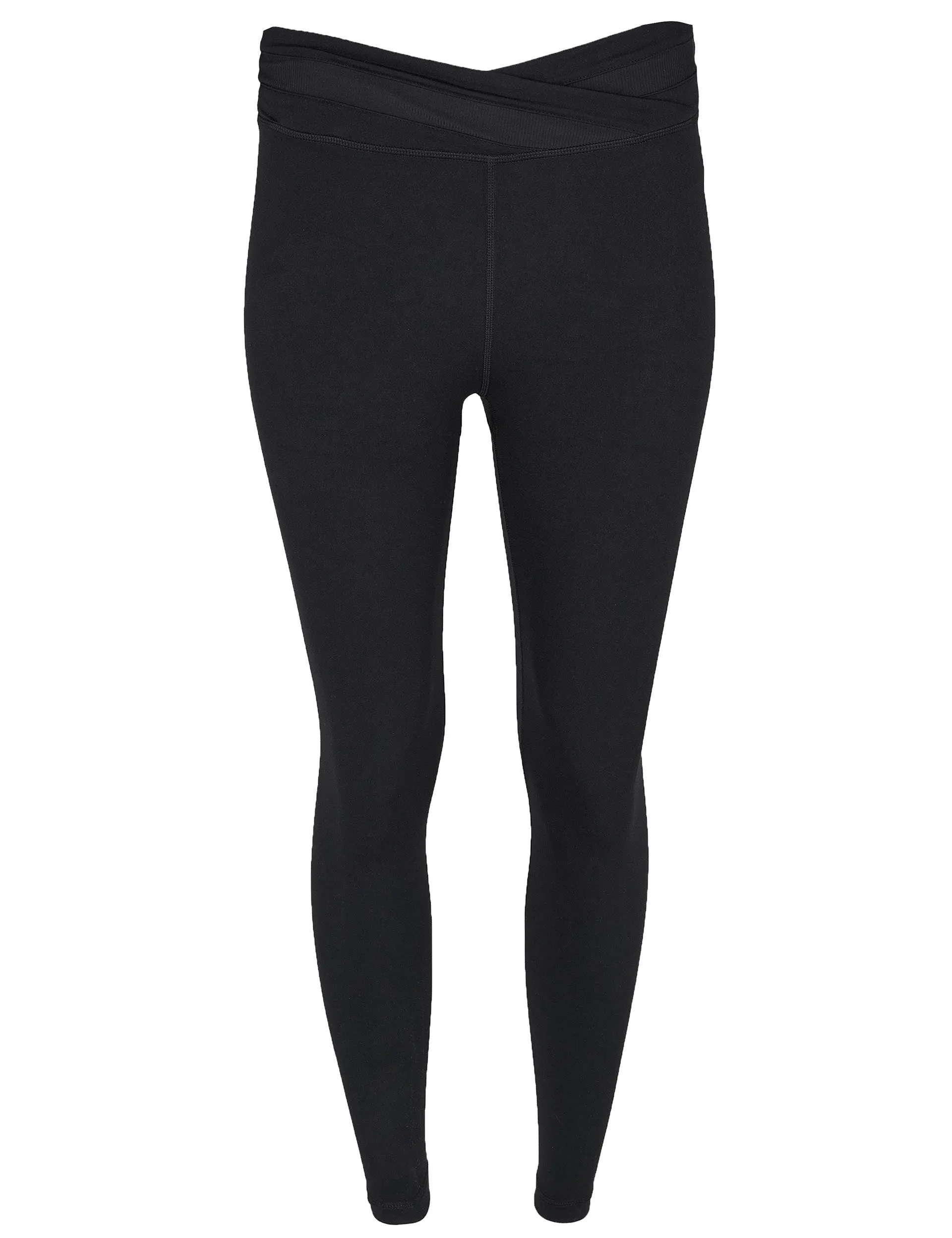 All Day Wrap Waist 7/8 Leggings - Black