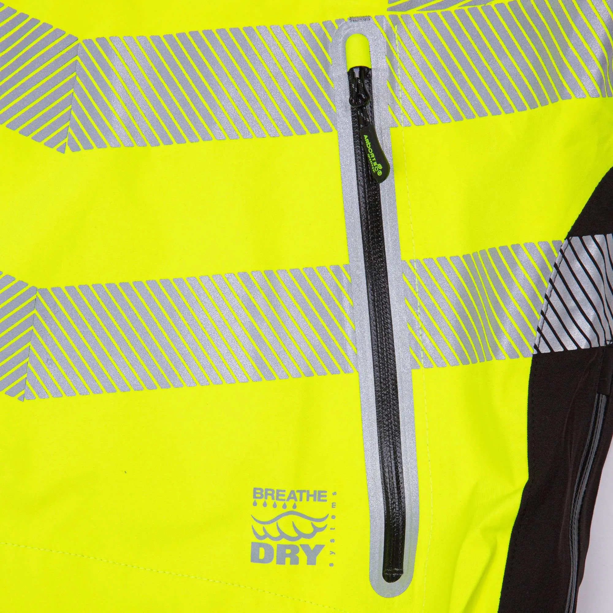 ATHV4400 Arbortec BreatheDry® Waterproof Rain Jacket - Hi-Viz Yellow