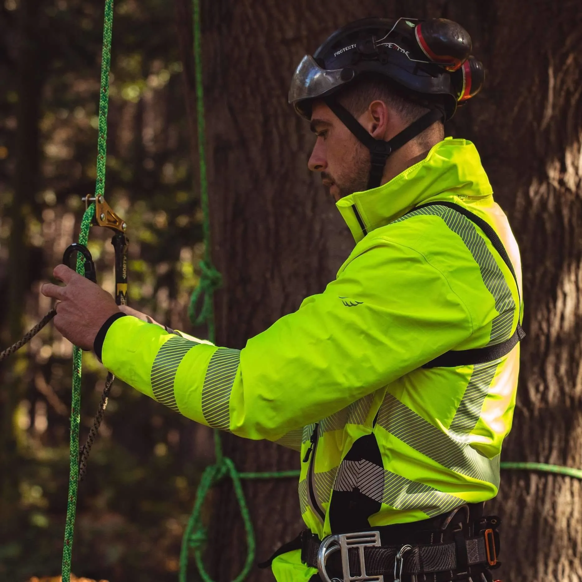 ATHV4400 Arbortec BreatheDry® Waterproof Rain Jacket - Hi-Viz Yellow