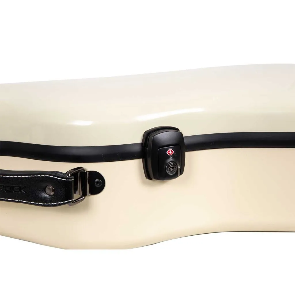 Crossrock CRF2021OMIV Ivory Fiberglass Acoustic Guitar Case - Fits Martin OM/000 Guitars