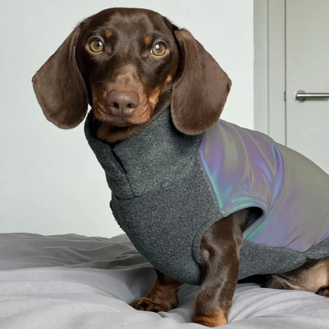 Dachshund Fleece Jumper with Reflective Back