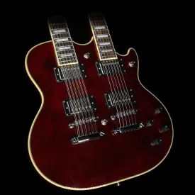 D'Angelico Premier Series Doubleneck Electric Guitar Trans Wine