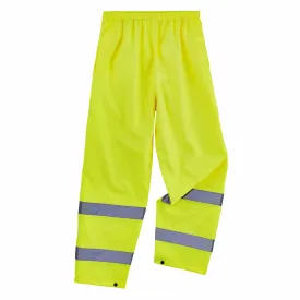 Ergodyne 25345 8916 XL Lime Class E Lightweight Hi-Vis Rain Pants