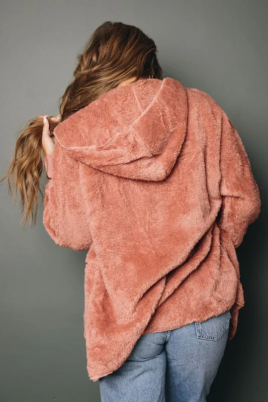 Fleece Coat - Mauve