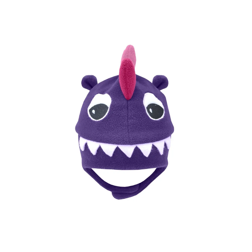 Fleece Hat - Purple Raptor