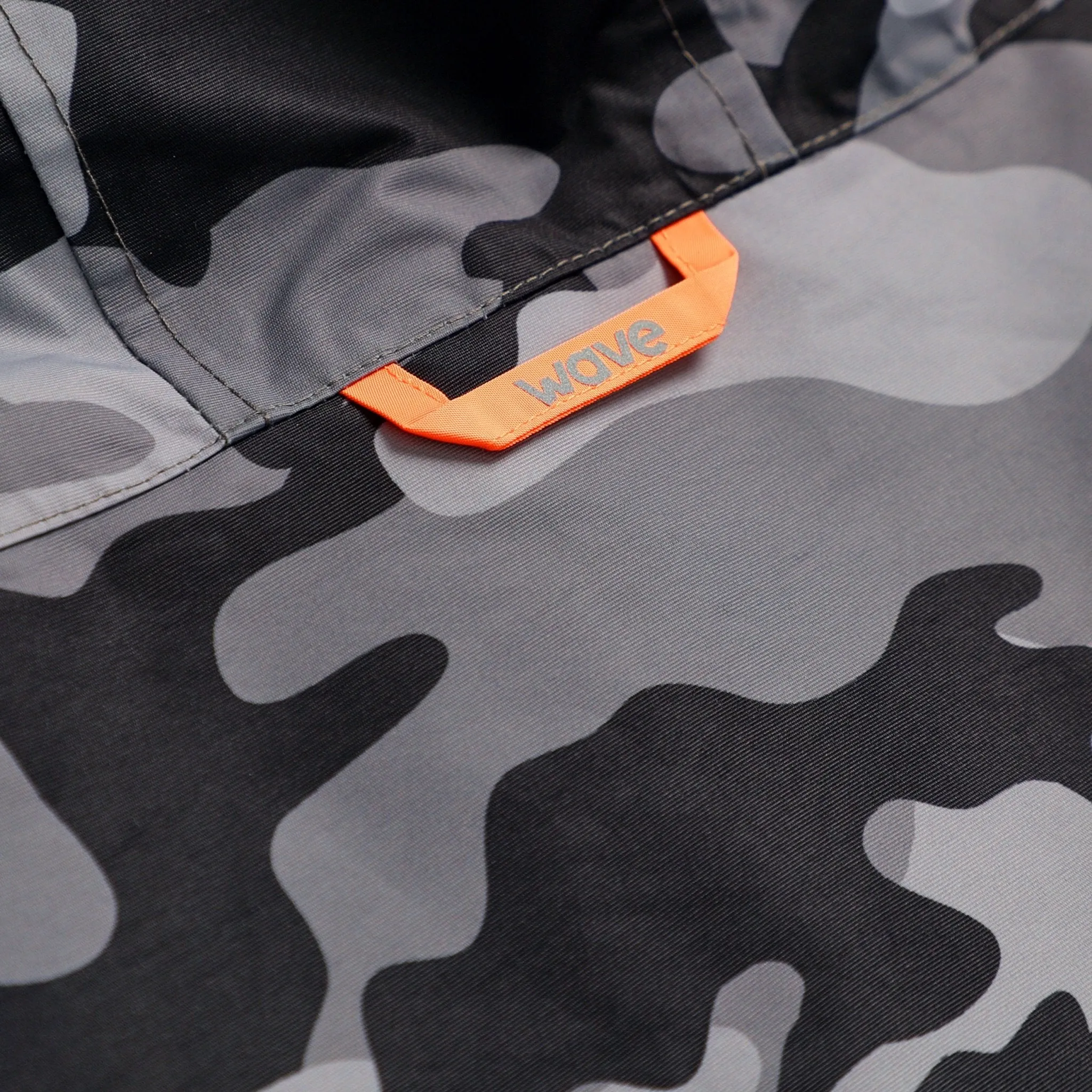 Fleece-Lined Waterproof Changing Robe | Waterproof & Windproof | Unisex | Grey Camouflage