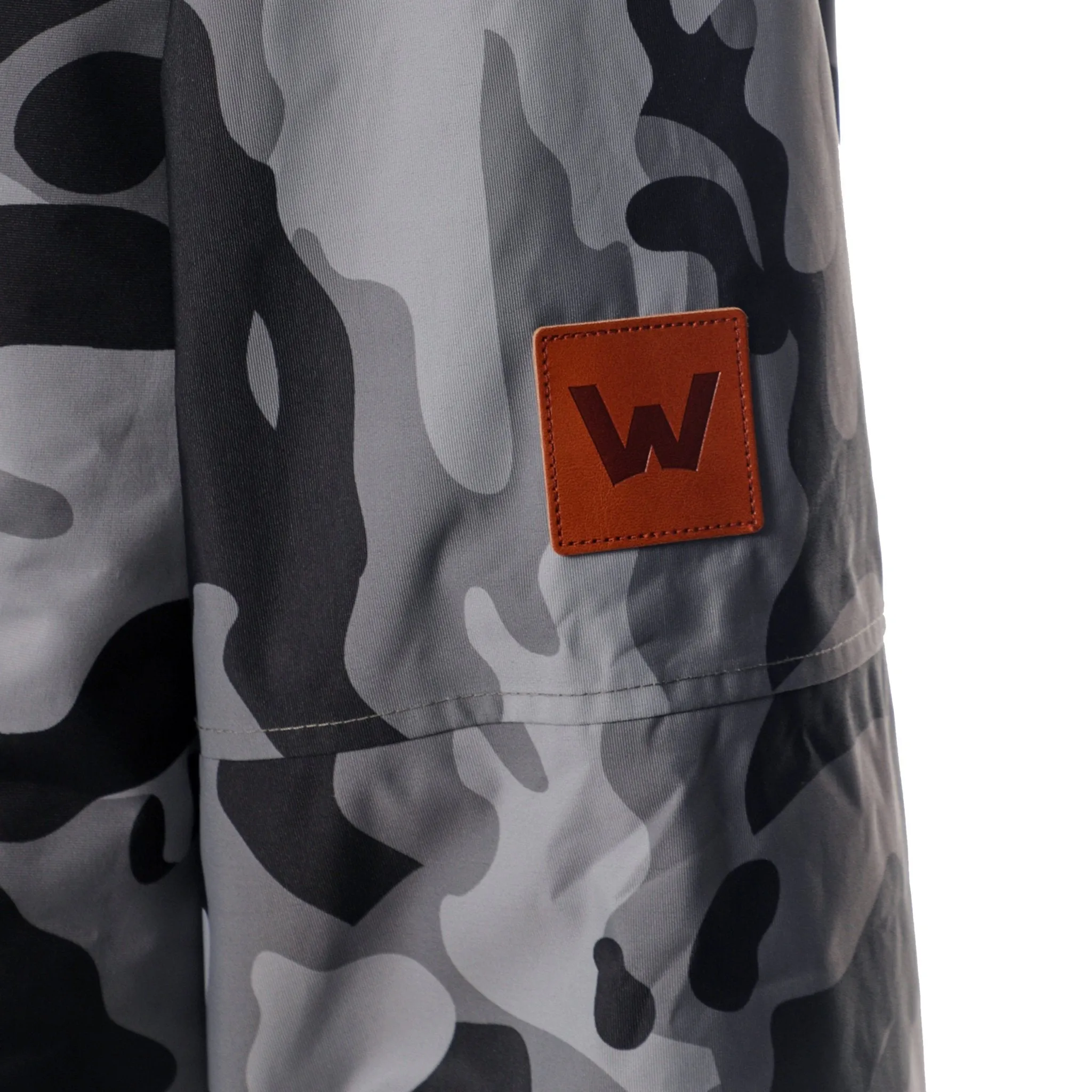 Fleece-Lined Waterproof Changing Robe | Waterproof & Windproof | Unisex | Grey Camouflage