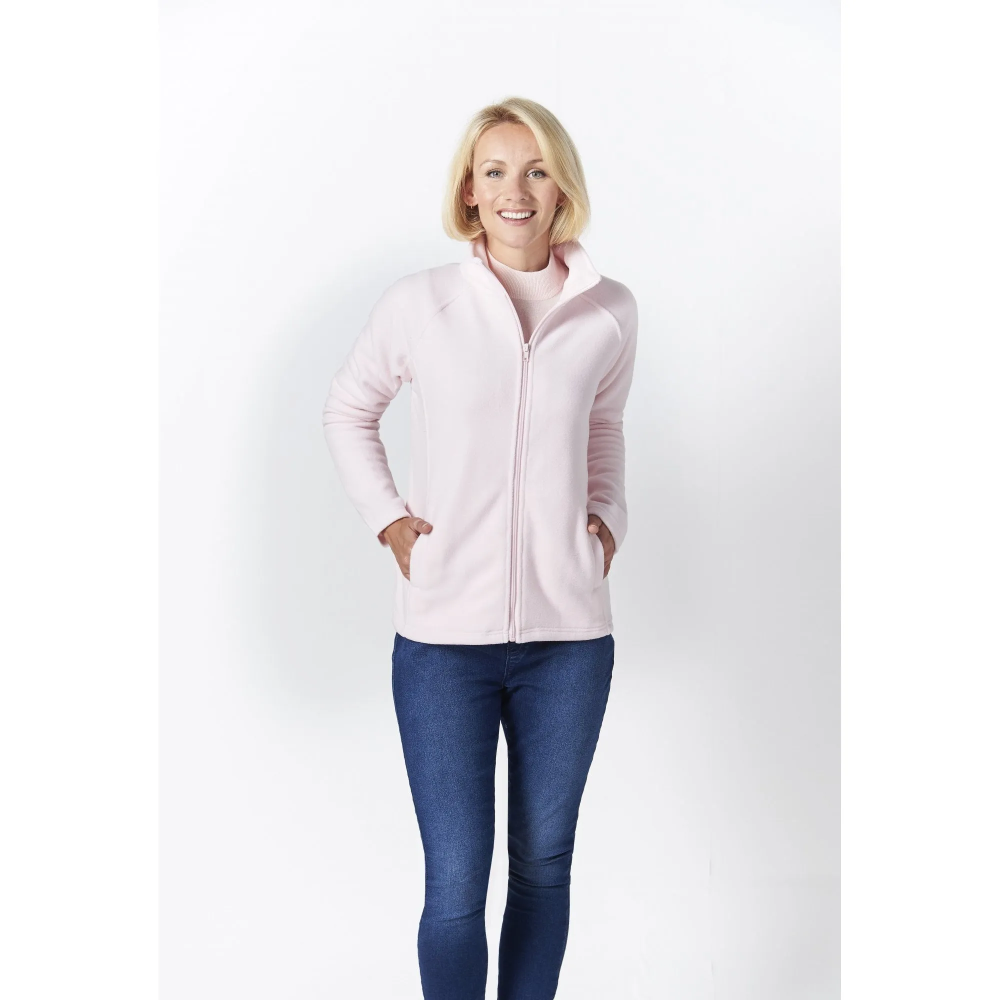 Full Zip Up Fleece- Pink