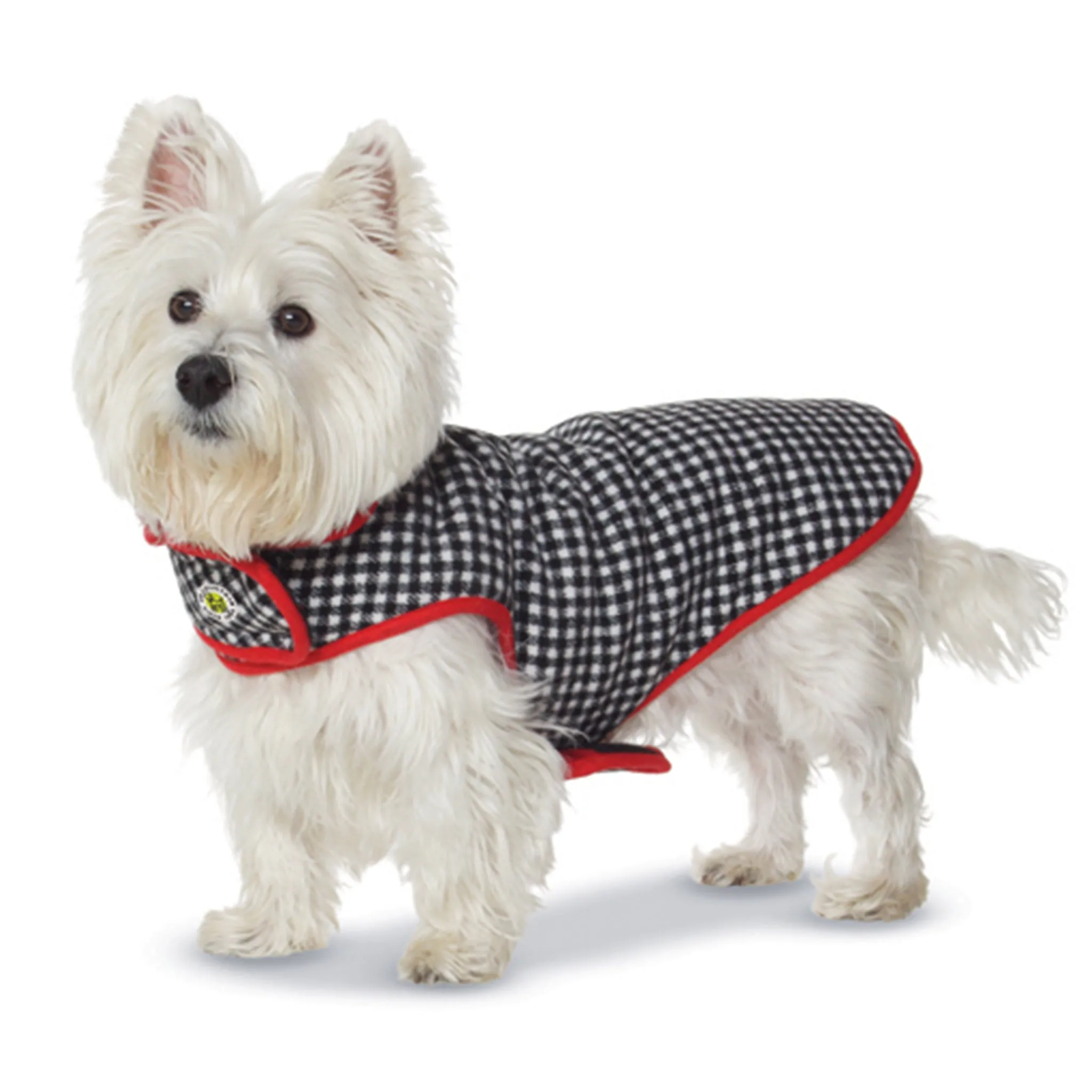 Houndstooth Fleece Lined Coat