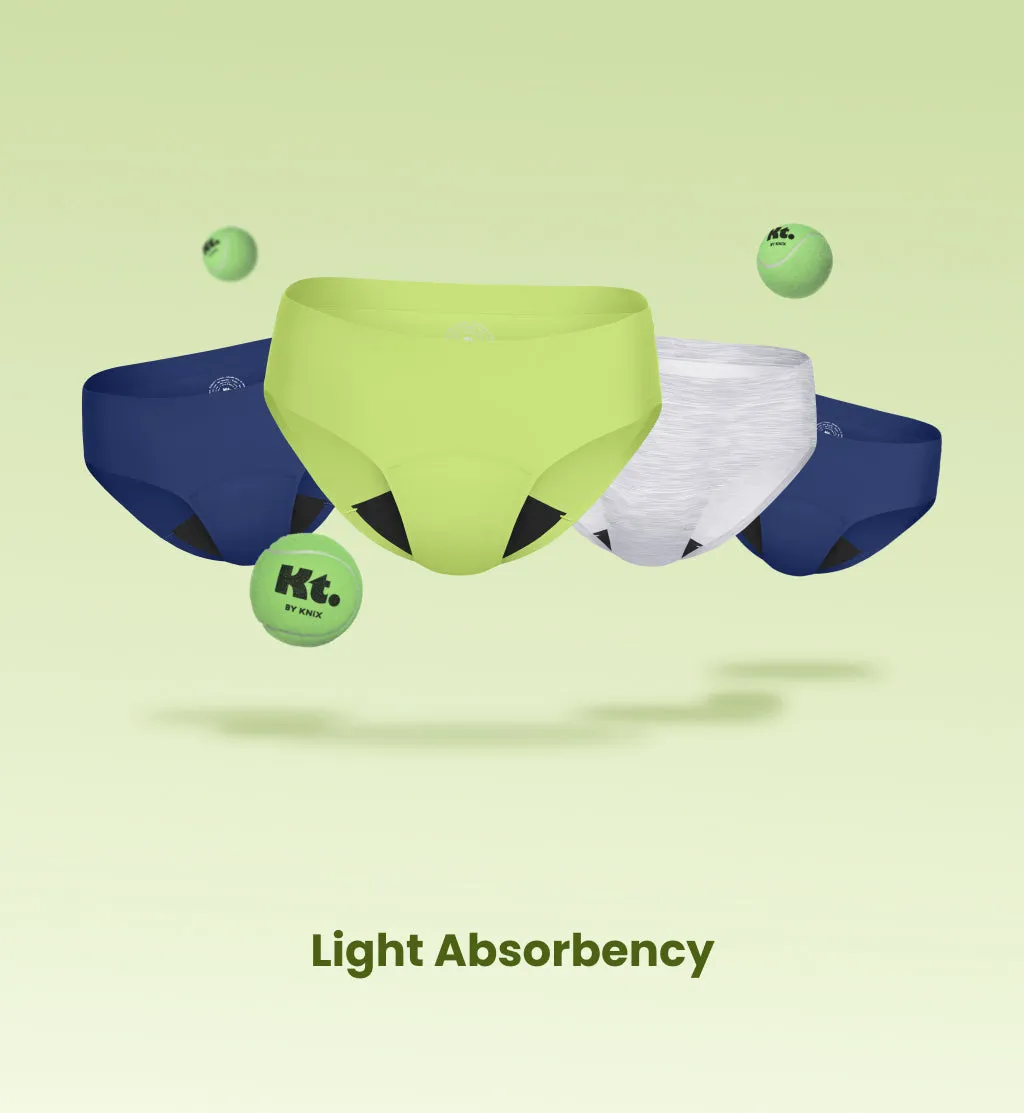 Light Leakproof No-Show Underwear 4-Pack - Sporty