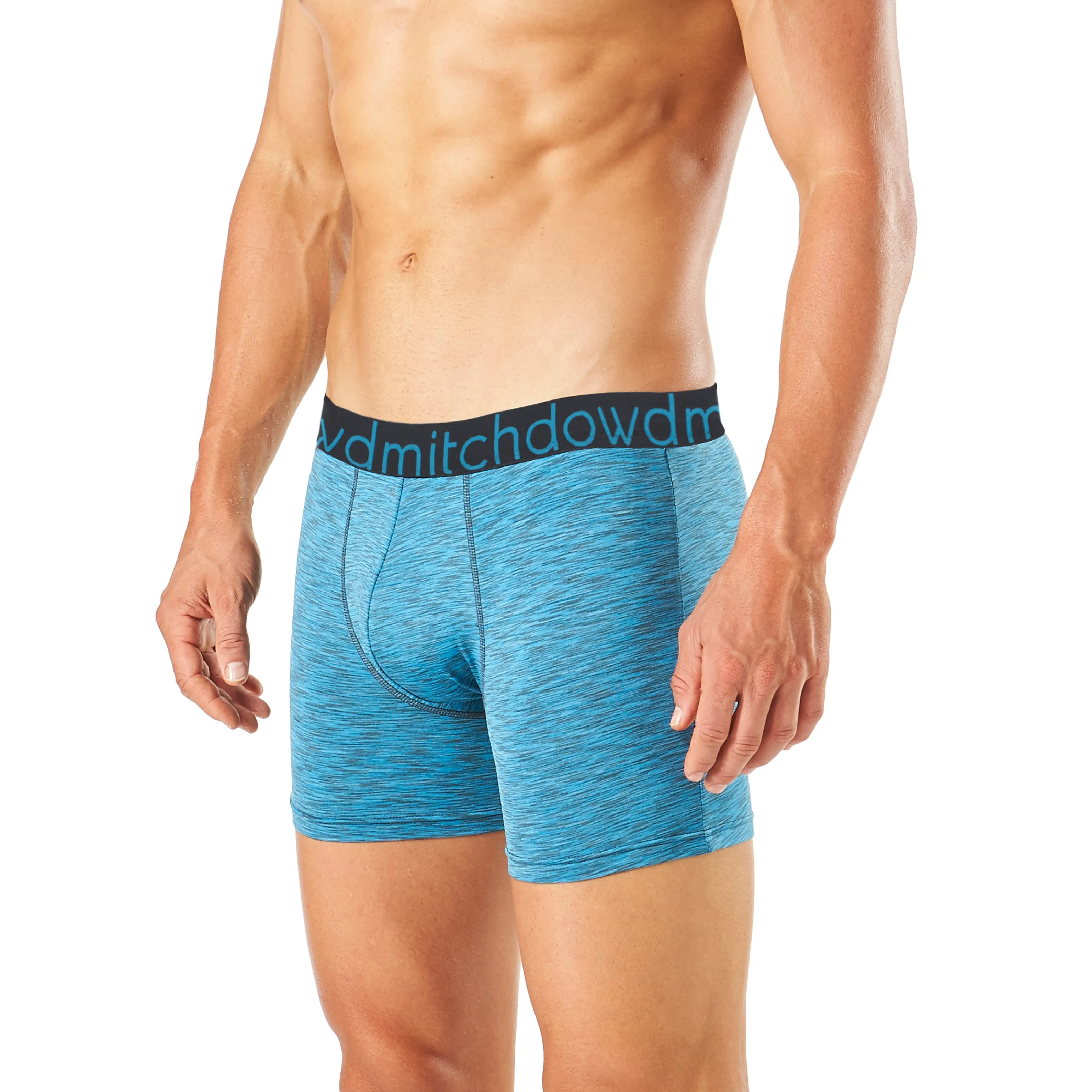 Men's Heather Everyday Active Long Leg Trunk - Blue