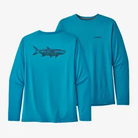 Men's Long-Sleeved Capilene® Cool Daily Fish Graphic Shirt/Sketched Fitz Roy Tarpon Joya Blue