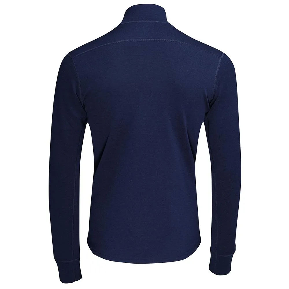 Mens Merino 320 Long Sleeve Half Zip (Navy/Lime)