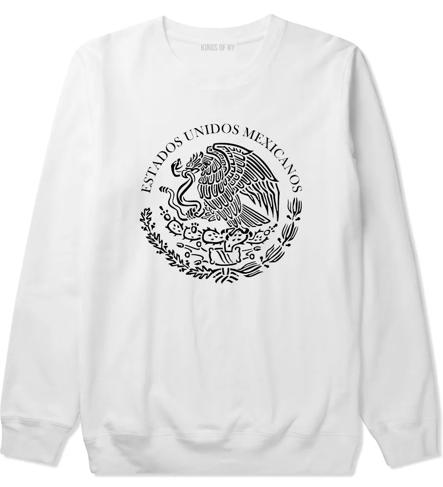 Mexico Coat Of Arms Black White Mens Crewneck Sweatshirt