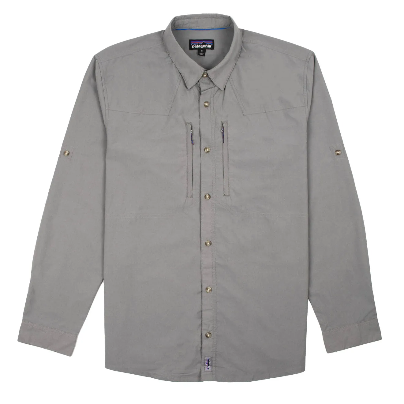 Patagonia Long Sleeved Sun Stretch Shirt Chambray Hex Grey