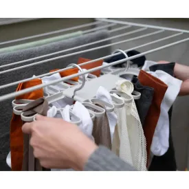 Petal™ 32-piece Quick-grip Ecru Drying Hanger