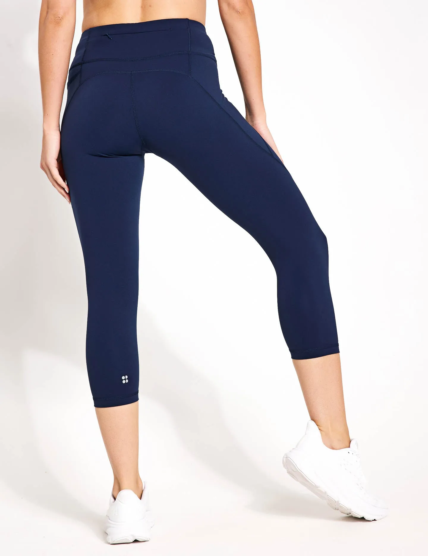 Power Cropped Gym Leggings - Navy Blue