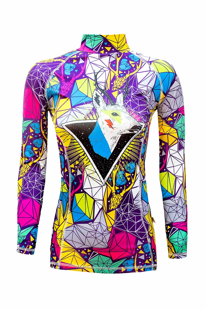 Psycho Deer - women's thermal ski top base layer