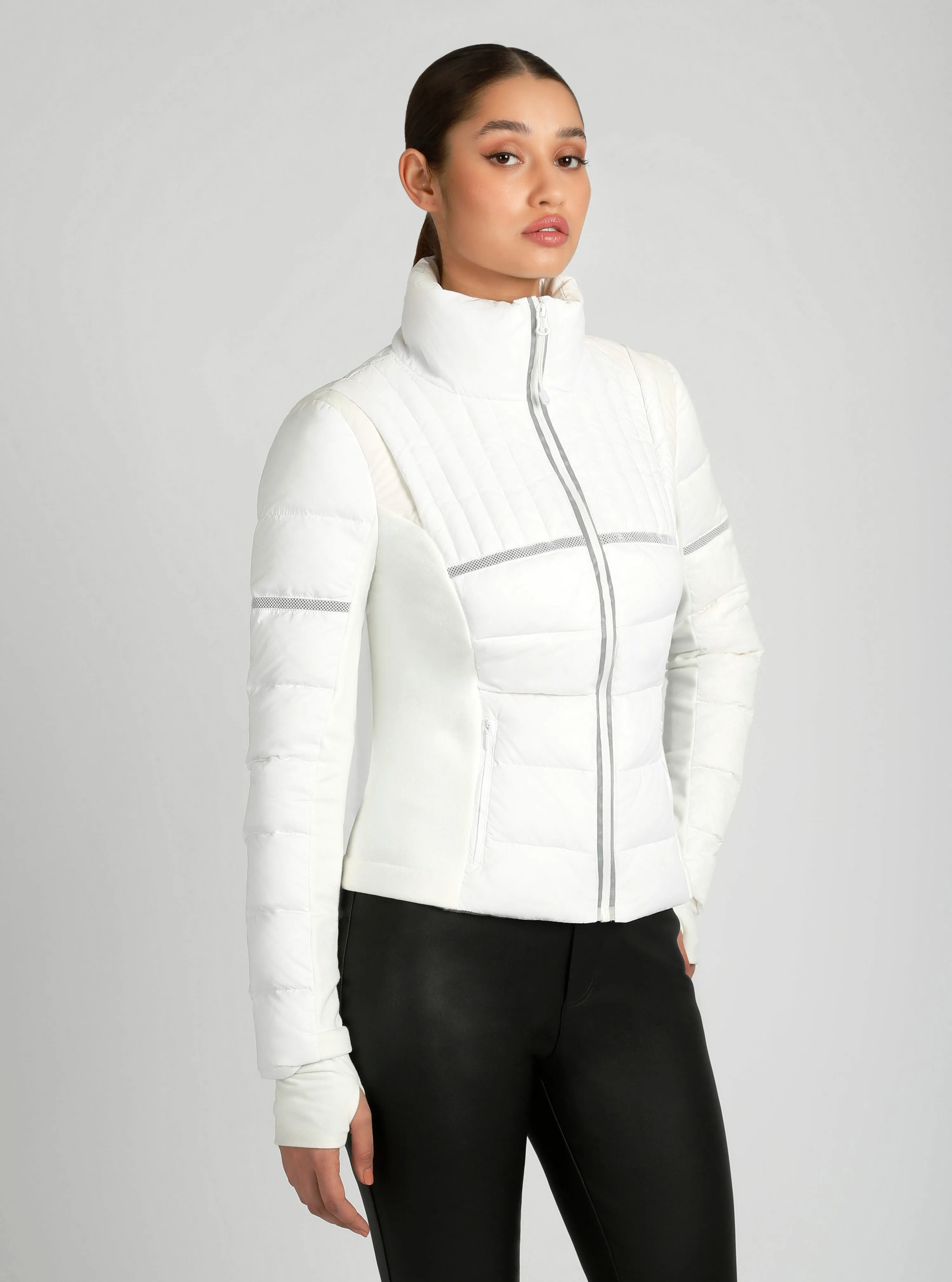 Reflective Inset Down Filled Feather Weight Jacket