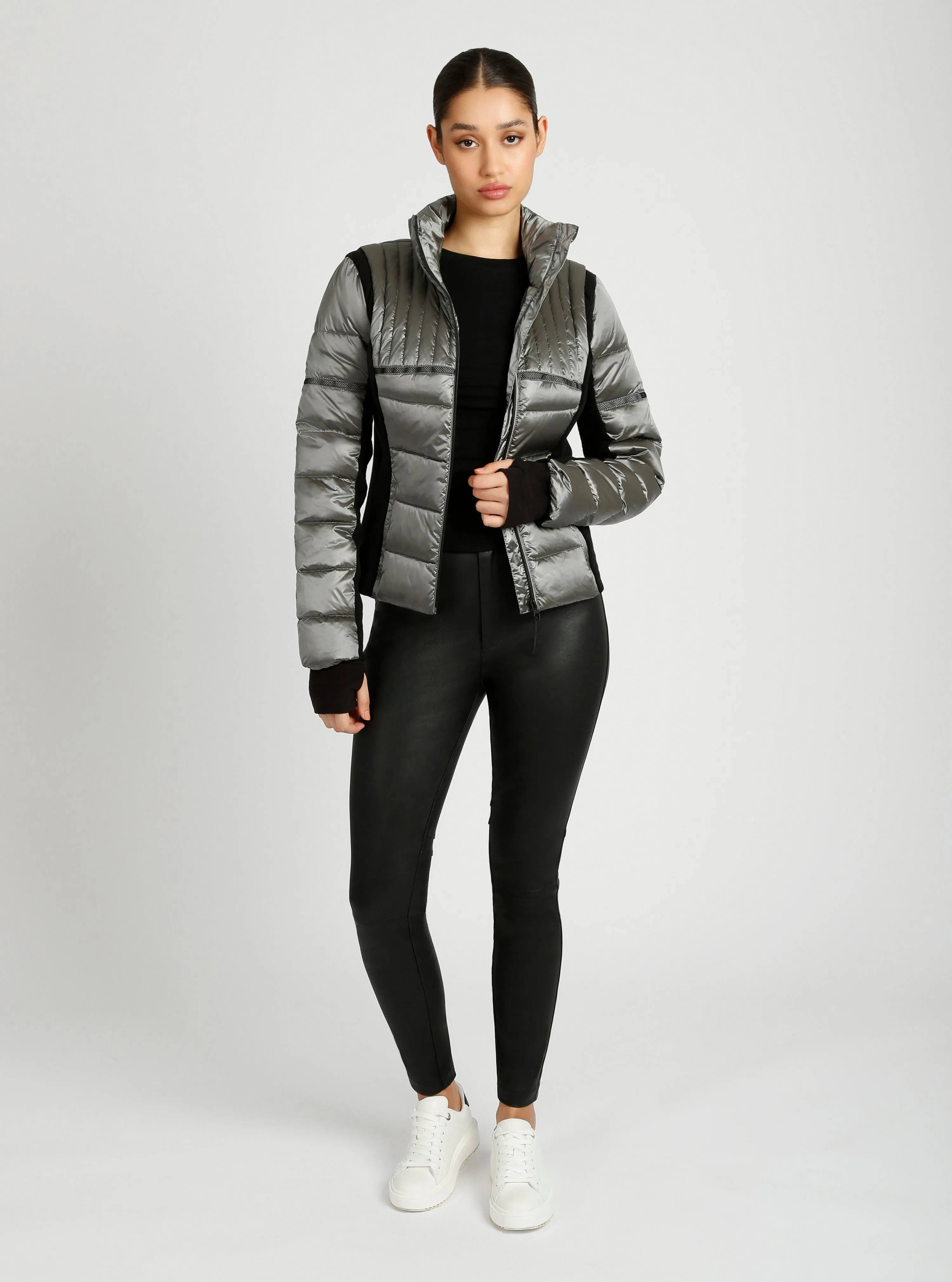 Reflective Inset Down Filled Feather Weight Jacket