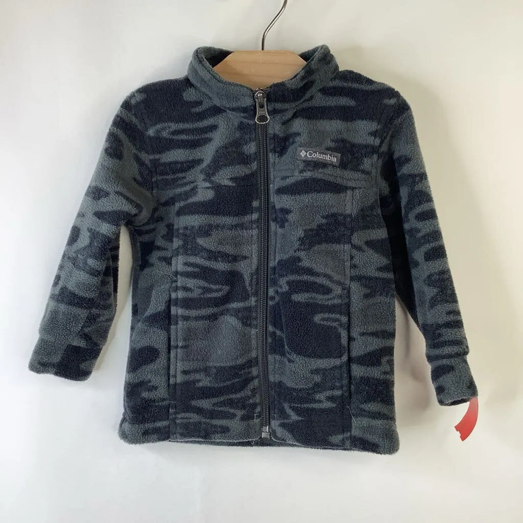 Size 12m: Columbia Grey Black Pattern Fleece Jacket