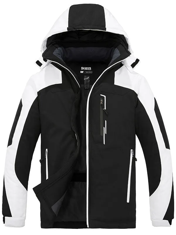 Skieer Men's Ski Jacket Waterproof Snowboarding Jackets Winter Snow Windproof Coat Warm Raincoat