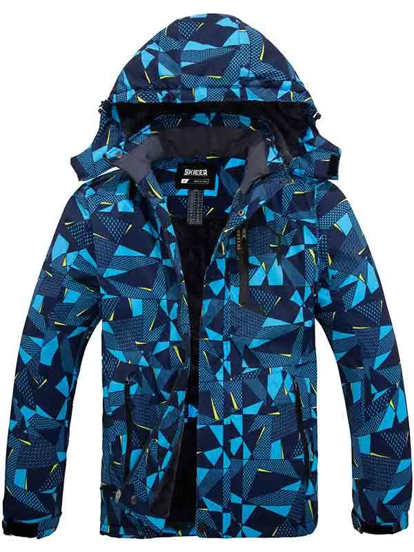 Skieer Men's Ski Jacket Waterproof Winter Snowboarding Coat with Hood Windproof Raincoat