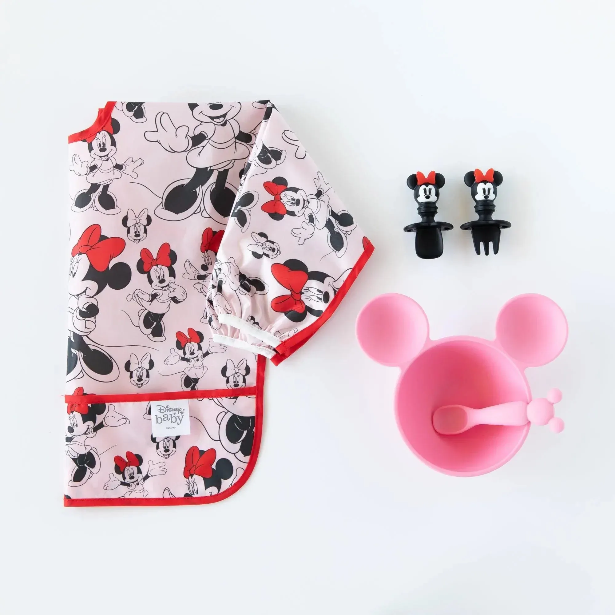 Sleeved Bib: Minnie Mouse