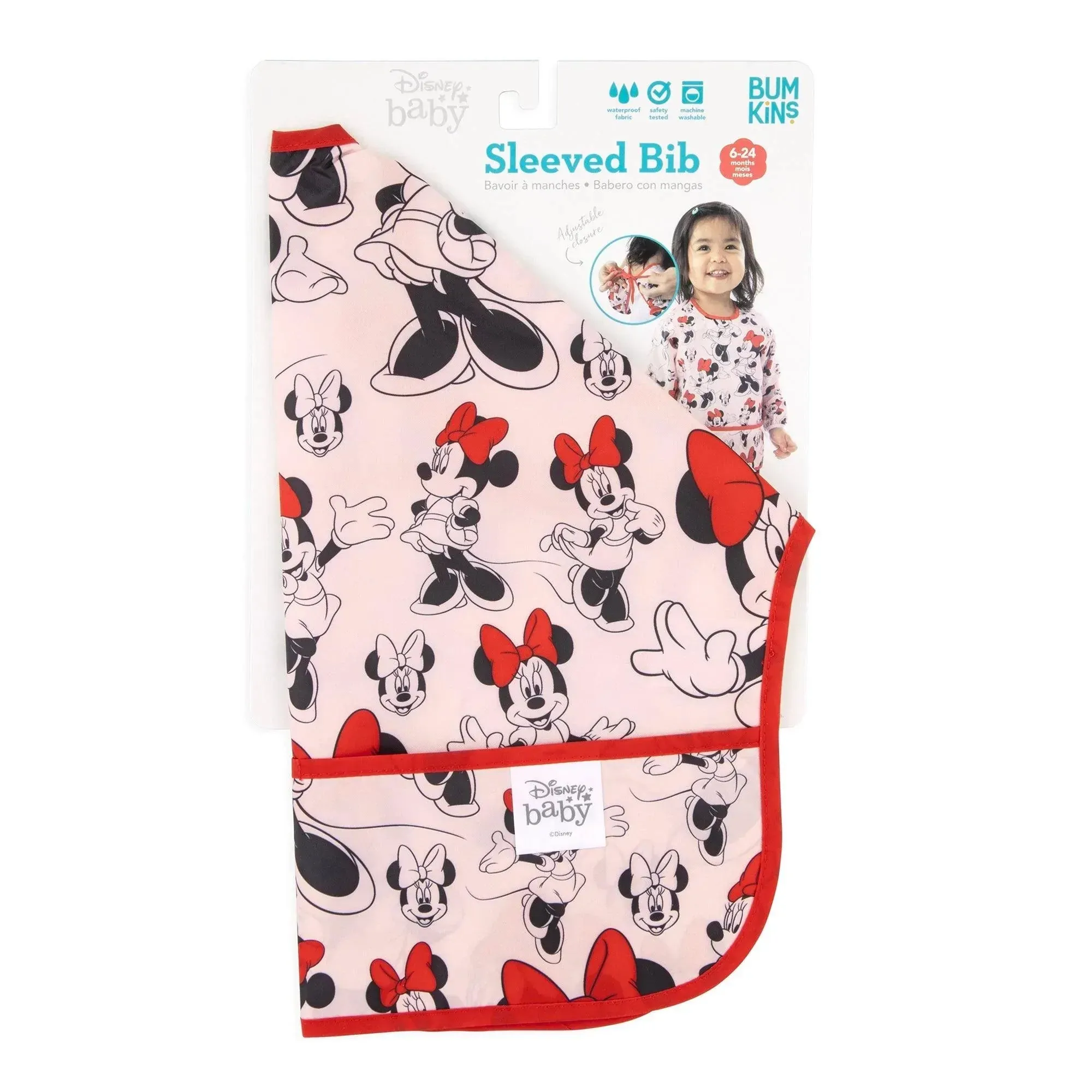 Sleeved Bib: Minnie Mouse