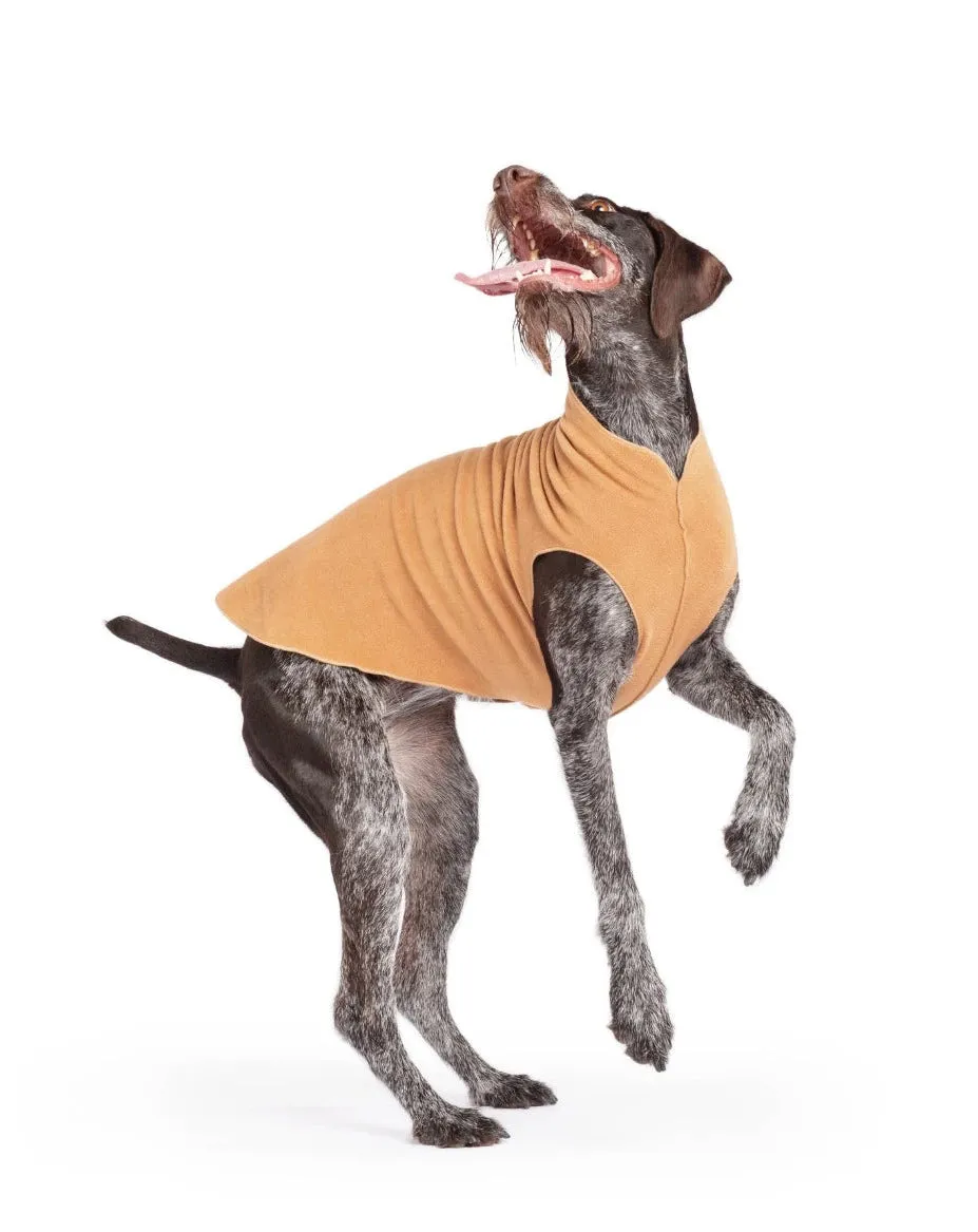 Stretch Fleece Dog Pullover in Chipmunk