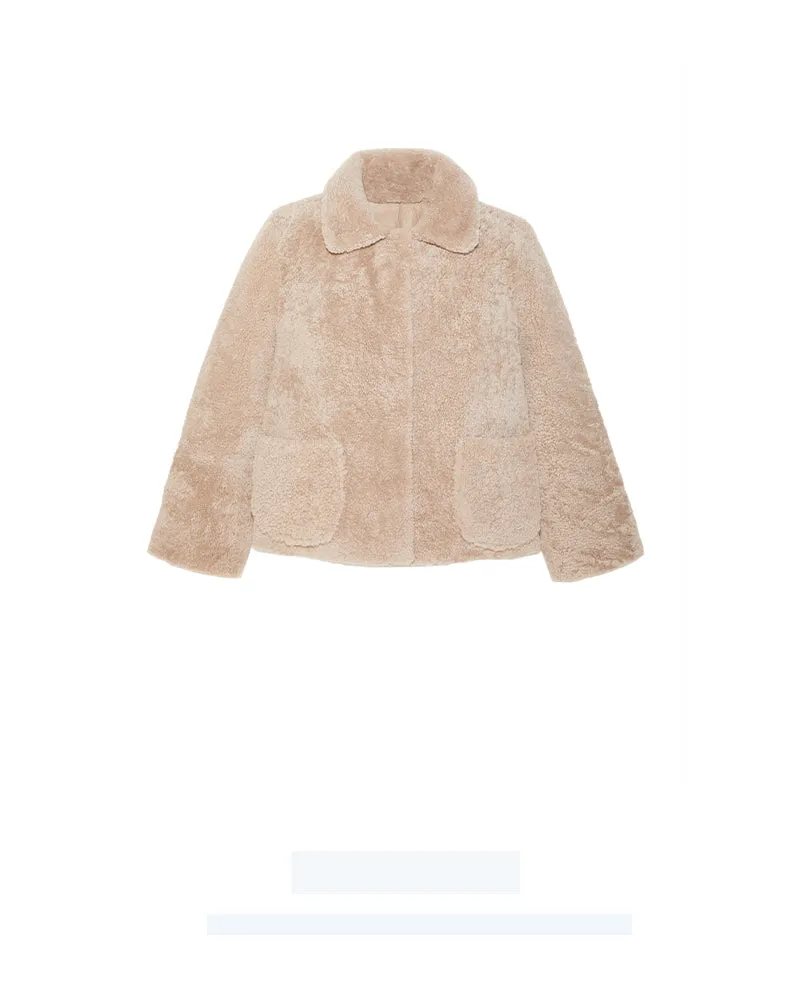 The Stasia Mini Shearling Reversible Jacket