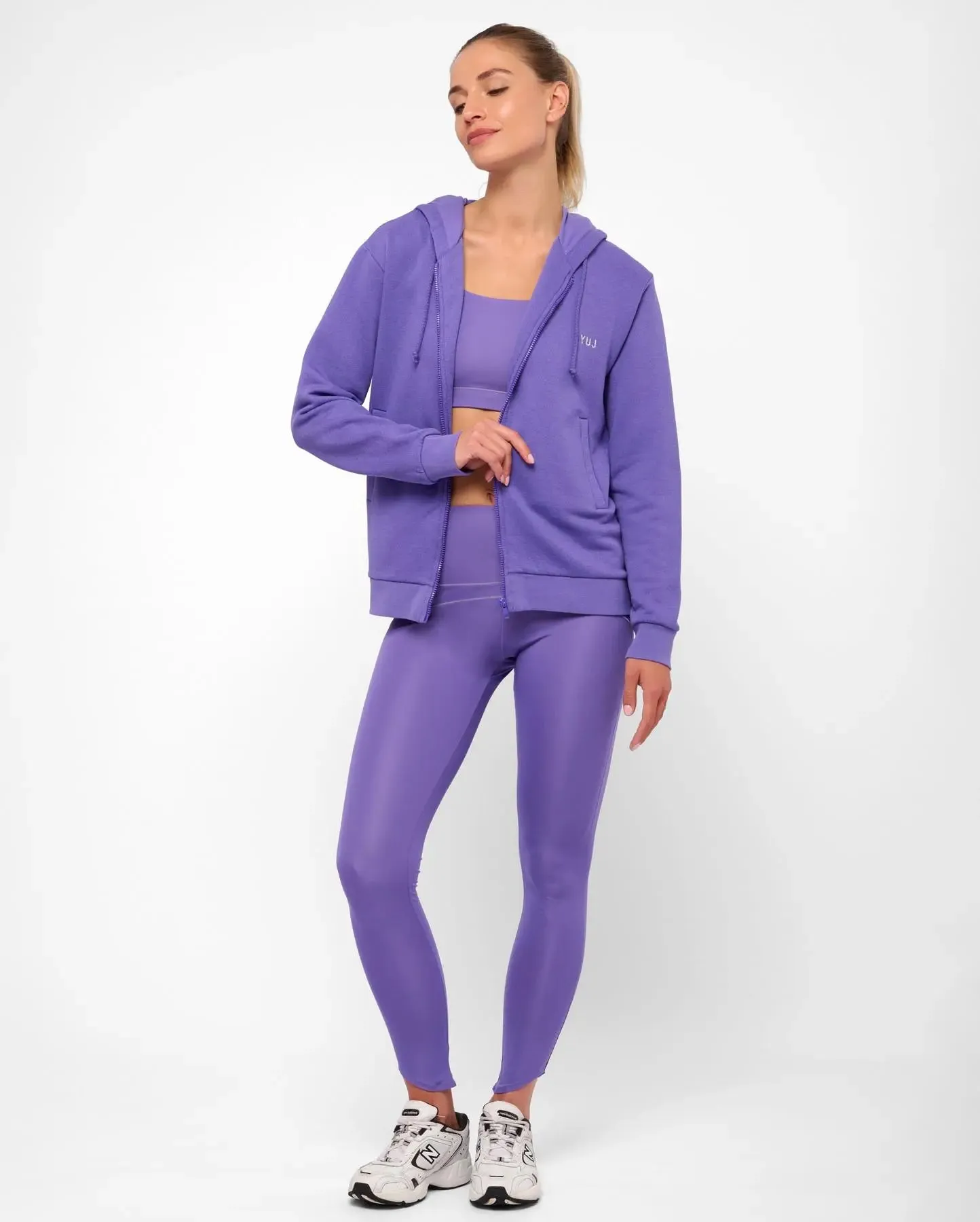 Veste de yoga zippée violette NAMAST'HEY