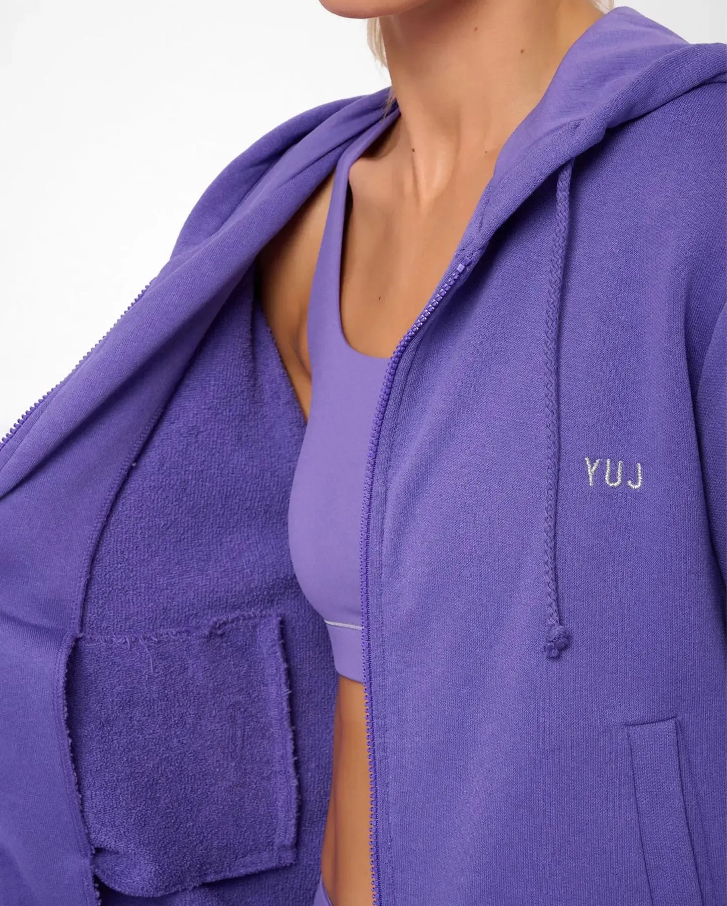 Veste de yoga zippée violette NAMAST'HEY