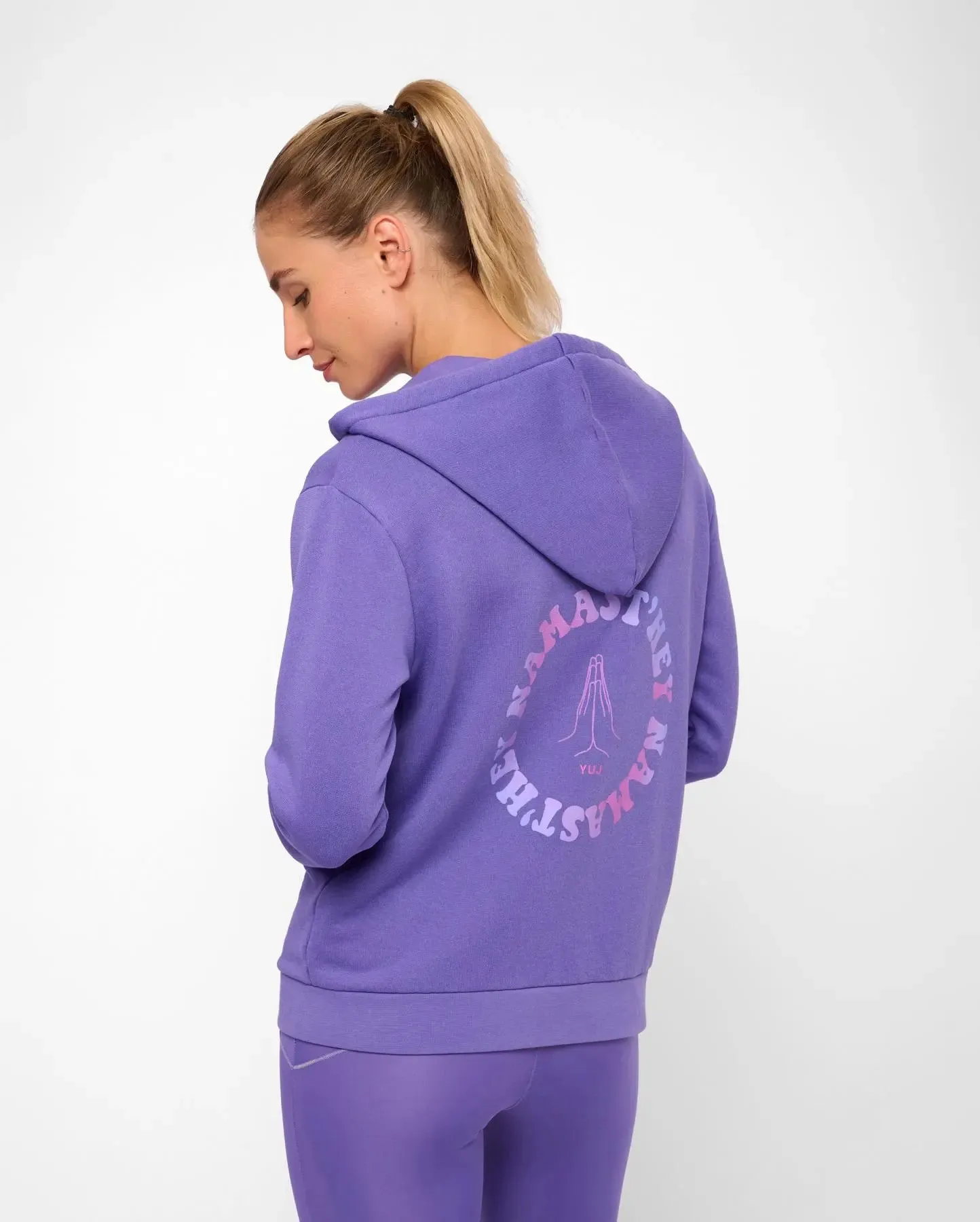 Veste de yoga zippée violette NAMAST'HEY