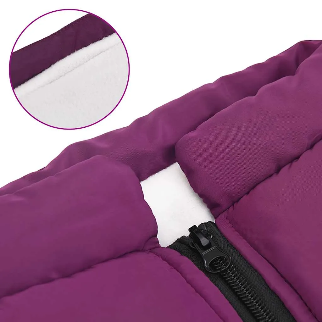 vidaXL Dog Coat with Harness Waterproof Reflective Purple 3XL