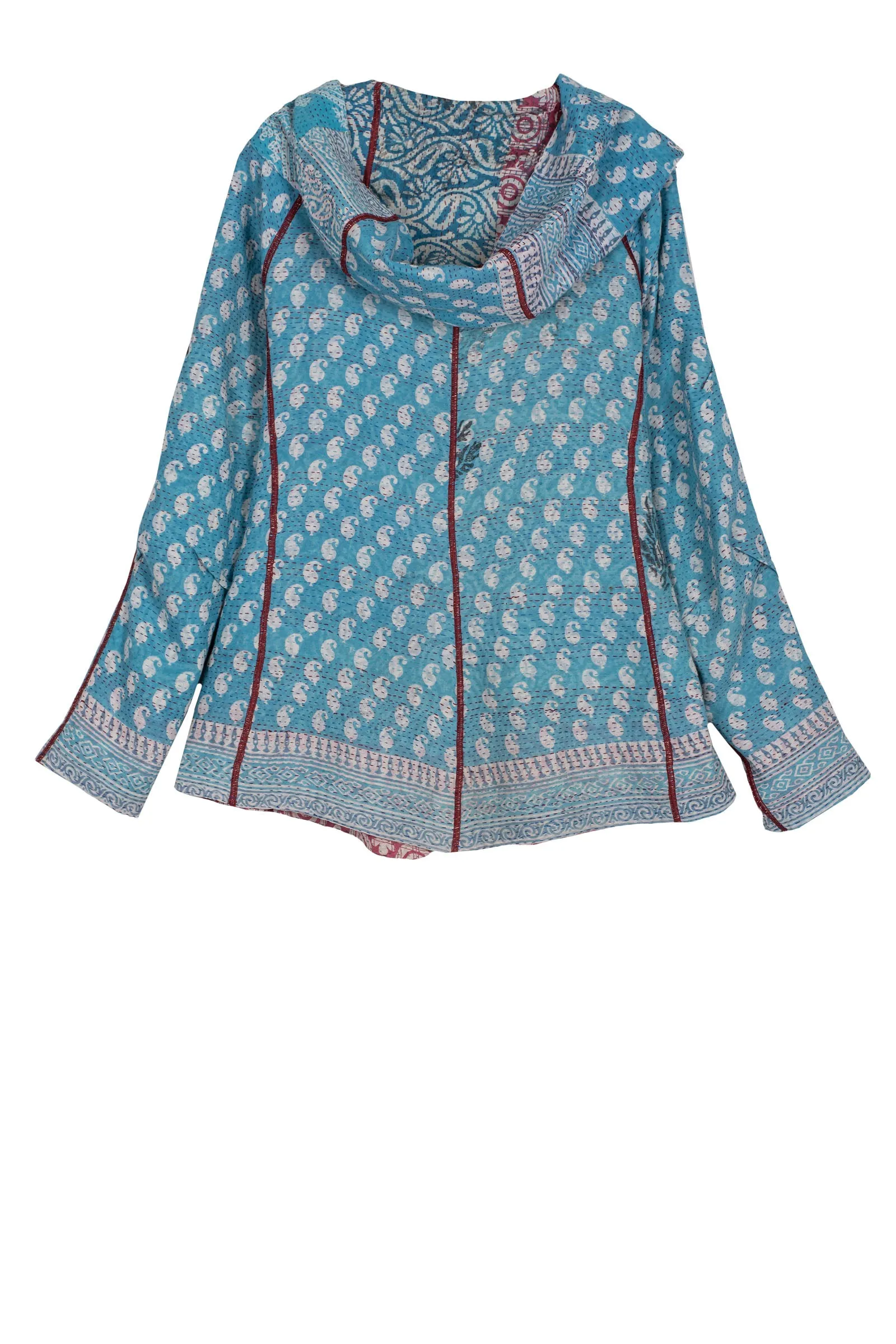 VINTAGE COTTON KANTHA HOODIE JKT