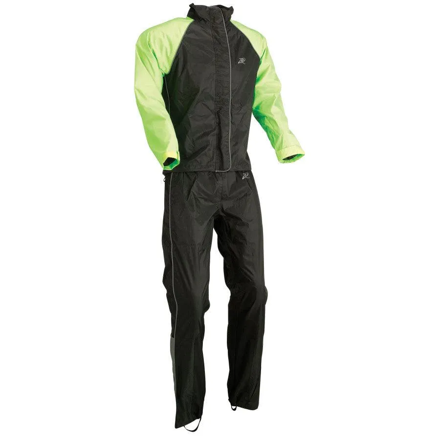 Z1R Women's 2-Piece Rainsuit - Black/Hi-Vis